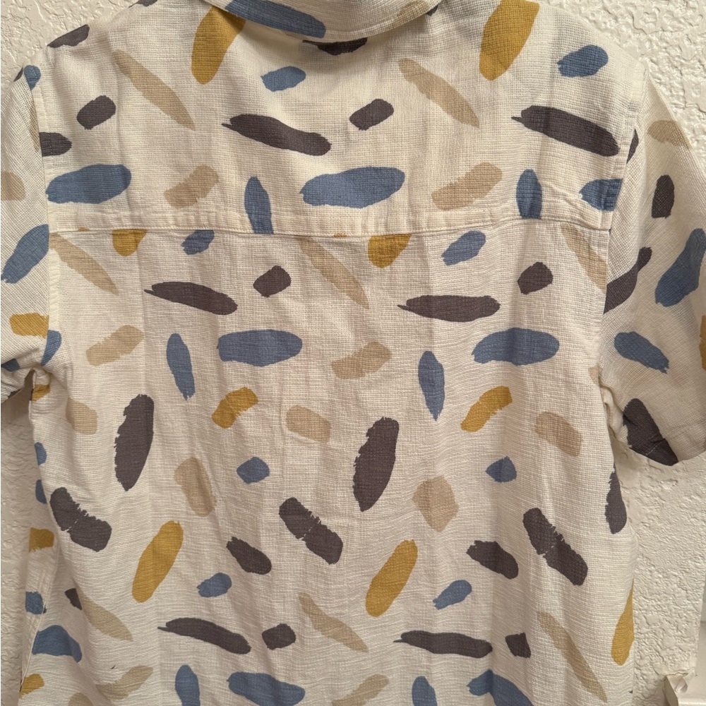 Common People Brushstroke Shirt Men’s M Multicolor Camp Collar Resort NWT Resort - Picture 15 of 16